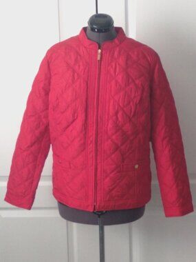 NWT Charter Club Red Quilted Lightweight Jacket - Size XL